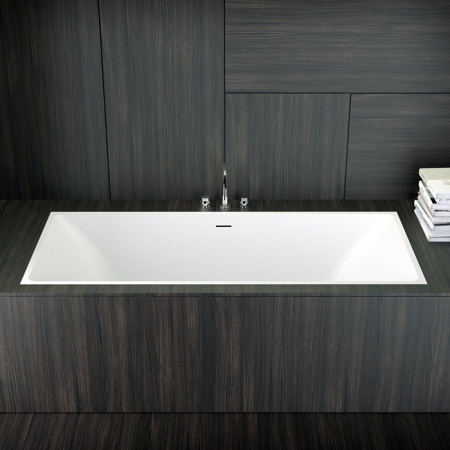 KNIEF Shape Ванна встраиваемая, 190x90xH60cм, с щелевым сл-перел-м click-clack, белая мат.( к-т ножек вкл.) Производить будут с мая 2023г 