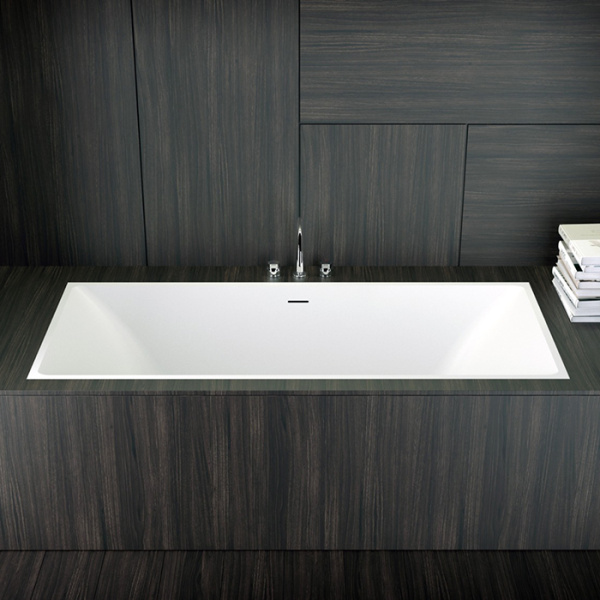 KNIEF Shape Selected Ванна встраиваемая, 180x80xH60cм, с щелевым переливо click-clack, белая мат(с комплектом ножек) (СПЕЦЦЕНА на 2 ванны из прихода!) 