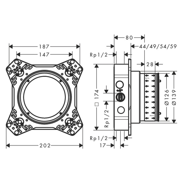 HG iBox universal 2 Скрытая часть (new 2025 подходит к новым внешним частям) 
