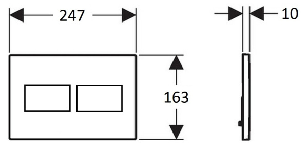 CREAVIT Кнопка для инсталляции ARC АНТРАЦИТ GP8002.04 