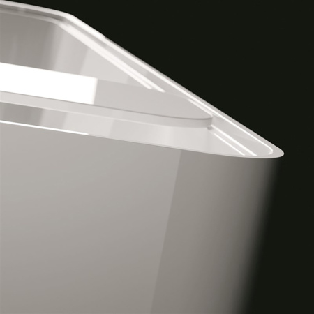 GRUPPO TREESSE Cross Ванна отдельностоящая 1600х730х600 мм., с сливом-переливом и сифоном, SOLID SURFACE, цвет белый матовый 