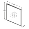 Ideal Standard Conca Квадратное зеркало в черной раме 100х100 см, диаметральная светодиодная подсветка neutral 