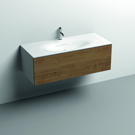 KERASAN SHAPE Раковина керамическая 1220х520 мм., встраиваемая, с 1 отверстием для смесителя, цвет белый глянцевый 