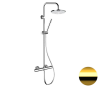 Душевая система термостатическая Remer Elegance EQ32X7MMM20DO, золото глянцевое