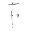 GATTONI CIRCLE ONE Комплект для ванны со смесителем двстроенным на 2 вых, ручной лейкой и верхним душем 250мм, цвет хром (идентичен 9190/PDC0)