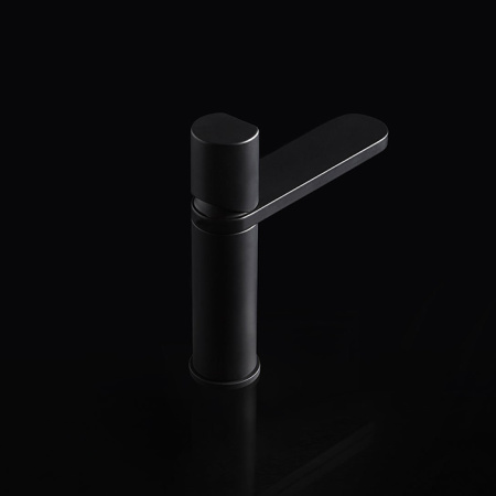 ANTONIO LUPI INDIGO Смеситель для раковины на 1 отверстие, излив 165 мм., цвет черный матовый 