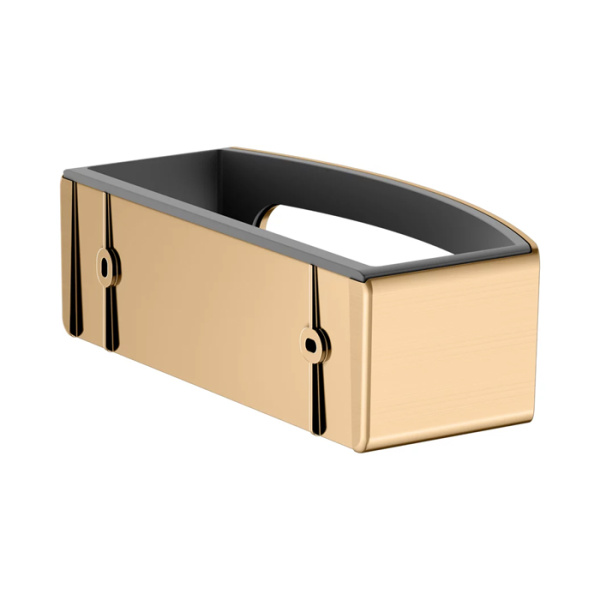 Keuco ELEGANCE Полочка для душа, съемная вставка (небьющаяся и нечувств. к УФ), скрытый крепеж в к-те цвет: brushed brass/anthracite 