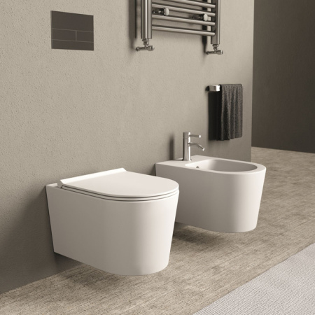 Alice Form Унитаз 50х35, подвесной, безободковый, без сиденья и комплекта крепежа FIX10,  цвет белый матовый 