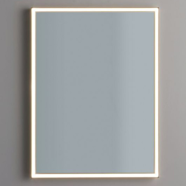 Bertocci  Зеркало в алюминиевой раме 60*75 универс. установка, с сенсорным вкл. (снизу справа в вертикальном положении), цвет черный матовый 