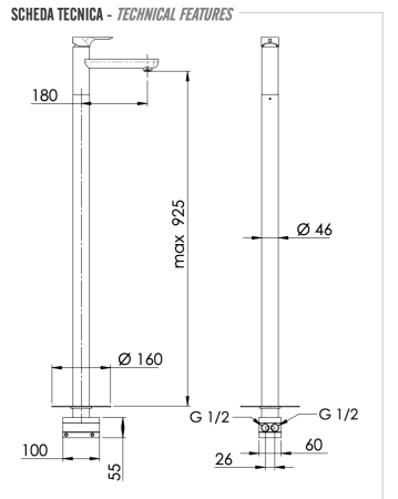 Смеситель для раковины Remer Infinity I18 
