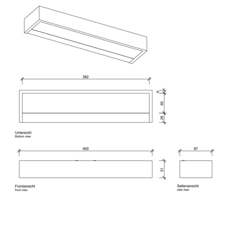 Decor Walther Box 25 N LED Светильник настенный 25x10x5см, светодиодный, 1x LED 18.4W, цвет: розовое золото 