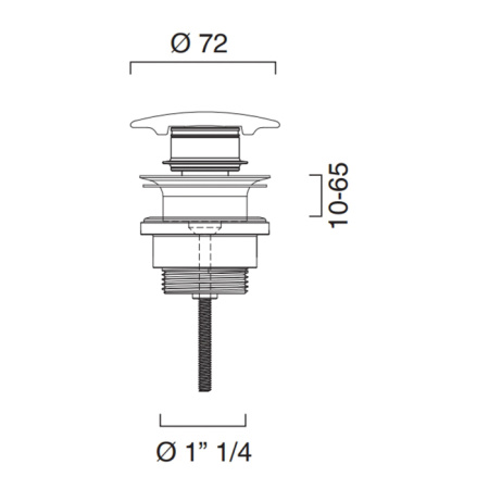 Catalano Слив для раковины с переливом, цвет белый глянцевый 