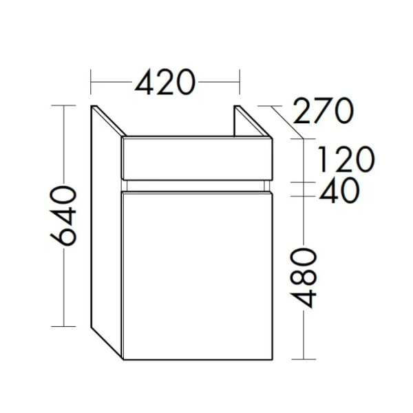 BURGBAD Rocio Тумба 42см, цвет белый 