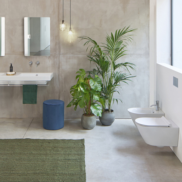 Catalano Zero Унитаз подвесной 55x35, безободковый, смыв Tornado, покрытие Cataglaze+, без крепежа, цвет белый глянцевый 