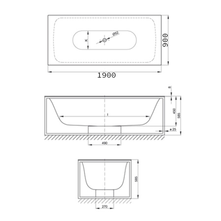 BetteSENSORY Слив с функцией перелива с помощью датчика давления, требуется вывод 12В,  хром 