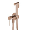 Newform Idroscopini Смеситель с гигиеническим душем, держатель, шланг 120 см, наружная часть (для 31093) цвет: PVD Br. Copper Bronze