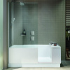 DURAVIT Shower + Bath Bathtub Ванна 1700х750хh2105 мм, с входной дверью и душевой шторкой, SX - левосторонняя, цвет: белый (без слива-перелива) 