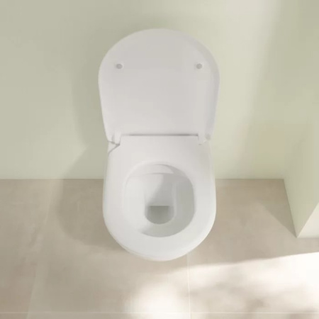 Villeroy&Boch Subway 2.0 Унитаз подвесной 370*560*365, безободковый, в комплекте сиденье SlimSeat, микролифт, цвет альпийский белый 