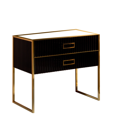 Тумба MONACO 100см  h84см  черная глянец  +  золото   под раковину моноблок 