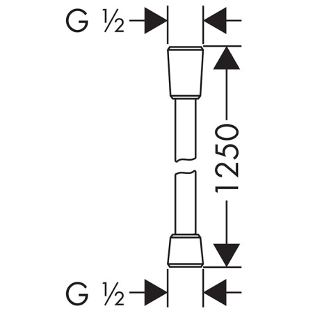 HG Isiflex Душевой шланг  1,25 м, цвет: хром 