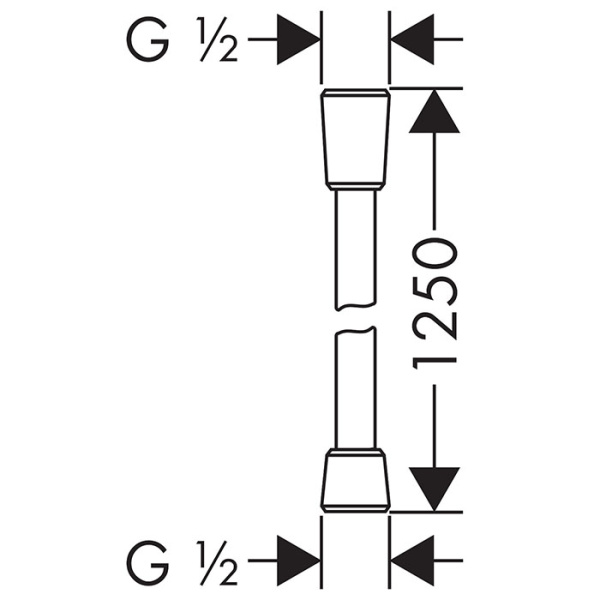 HG Isiflex Душевой шланг  1,25 м, цвет: хром 
