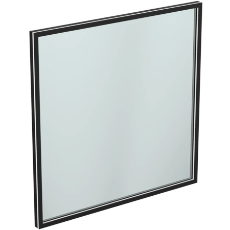 Ideal Standard Conca Квадратное зеркало в черной раме 100х100 см, диаметральная светодиодная подсветка neutral 