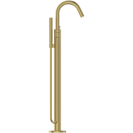 Ideal Standard Joy Смеситель для ванны, напольный, с ручным душем, цвет: PVD Brushed Gold 