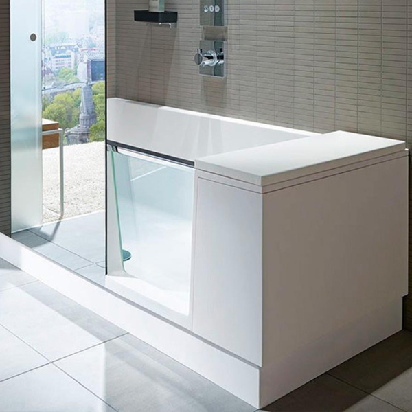 DURAVIT Shower + Bath Bathtub Ванна 1700х750хh2105 мм, с входной дверью и душевой шторкой, SX - левосторонняя, цвет: белый (без слива-перелива) 