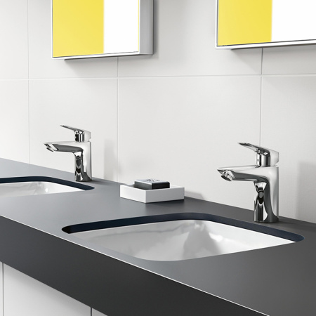HANSGROHE LOGIS Смеситель для раковины на 1 отверстие, однорычажный, без донного клапана, цвет хром 