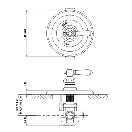Nicolazzi Внутреняя часть для термостатического смесителя 3/4", без запорного вентиля 