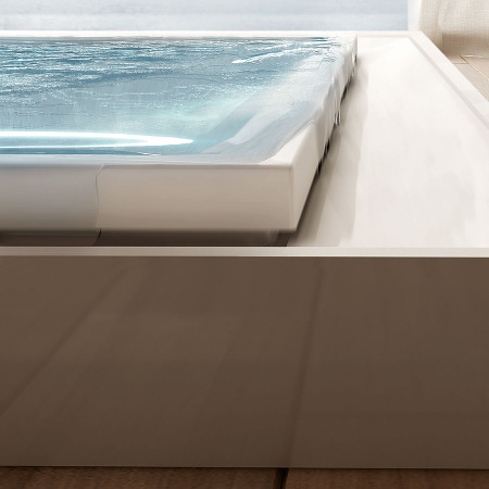 Treesse Fusion 230 Ванна 230x180xh67 см, с гидромассажем, cветодиодная  хромотерапия, стабилизатор температуры воды, скиммер, центр.уст-ка цвет: белый 