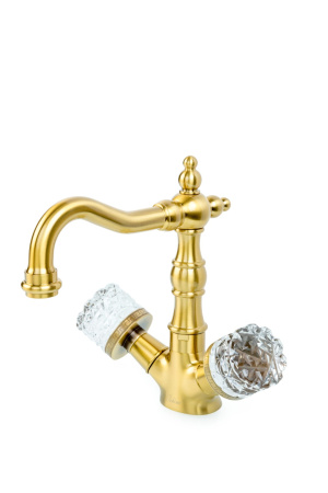 Смеситель для умывальника, высокий CRYSTAL, бронза_Комплект 