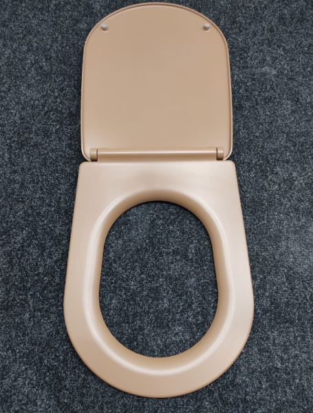 Kerasan Nolita Сиденье для унитаза SLIM быстросъемное, цвет Bruno matt, петли хром (микролифт) 