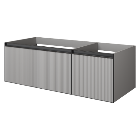 QUATRO 2 120см (80+40) тумба рифл LUNA FUGA профиль ANTHRACITE 