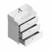Kerama Marazzi Тумба POMPEI напольная с 3 ящиками 80, белая глянцевая (замена PO.N.80.3\WHT) 