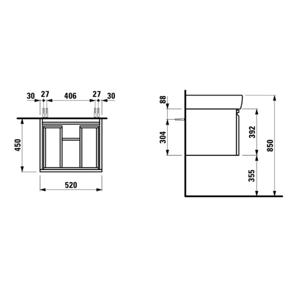 Laufen Pro  Раковина 60х48х11,5 см,подвесная/накладная с 1 отв. под смеситель по центу, c переливом, цвет: белый 