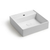 White Ceramic Like, накладная/подвесная прямоугольная раковина с отверстием п/с 46x46x13h см, цвет белый глянцевый