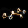 Devon&Devon Excelsior Gemstone Смеситель для раковины на 3 отв. для настенного монтажа, цвет: золотом 24к.