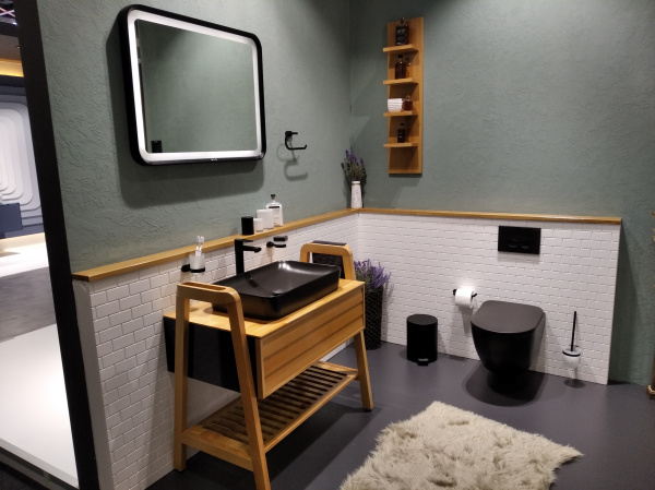 TRUVA Зеркало с подсветкой 85см ЧЕРНОЕ МАТОВОЕ TR4085.01.MSY 