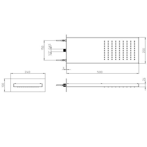 BOSSINI Душевая панель MANHATTAN 1 режим, цвет: хром 