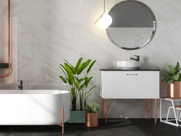 Гранит керамический полированный MARBLES LENCI Blanco 75x150 см 