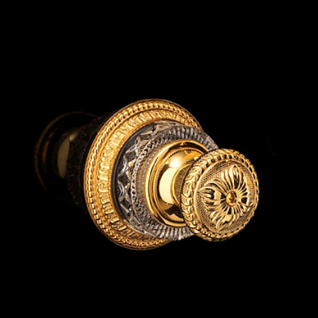 Devon&Devon Excelsior Swan Смеситель для раковины на 3 отв. для настенного монтажа, цвет: золото 24к. 