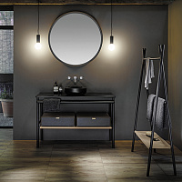 Burgbad Mya Комплект напольной мебели 120x50x79 см, дуб черный, столешница с раковиной черные