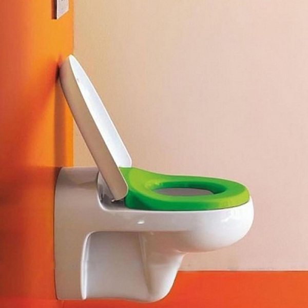 LAUFEN Florakids Сиденье для унитаза 8.2003.1, цвет белый/зеленый softclose 