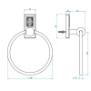 THG METROPOLIS CRISTAL CLAIR Полотенцедержатель-кольцо, цвет хром 