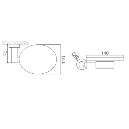 Fima Carlo Frattini Rotola Мыльница настенная с держателем, цвет: чёрный матовый 